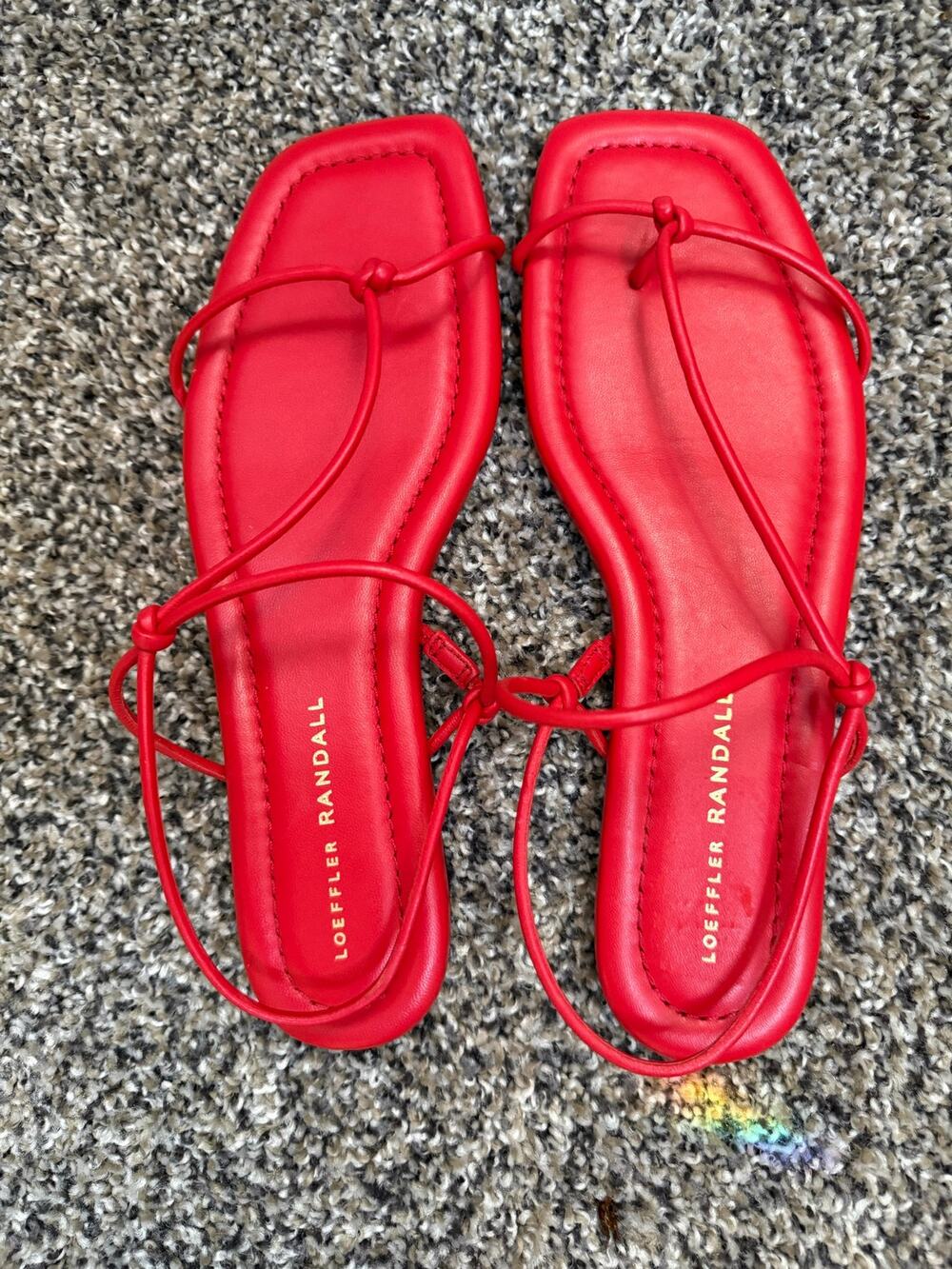 Eleanor Strappy Flat Sandal in Poppy/Red Size 8